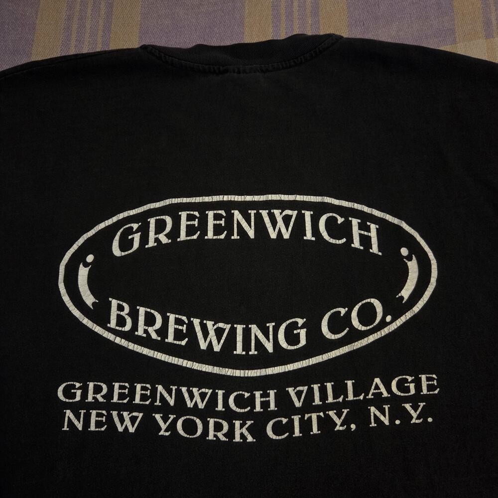 Vintage Greenwich Brewing Company T Shirt XL New York City Brewery Single Stitch